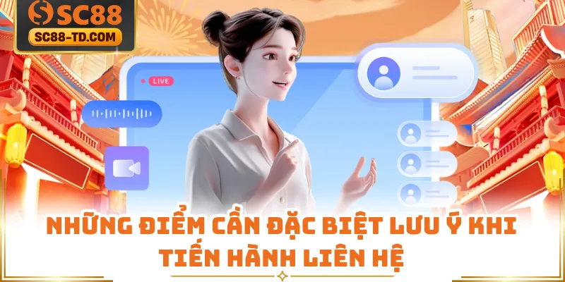 Những Điểm Cần Đặc Biệt Lưu Ý Khi Tiến Hành Liên Hệ